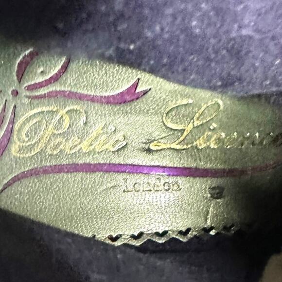 Vintage Ankle Booties Suede Leather Purple Snakeskin Boots Womens Size 6.5 - Picture 8 of 12